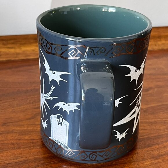 Disney Store Nightmare Before Christmas Mug Jack Skellington Teal Green Metallic - Picture 6 of 15